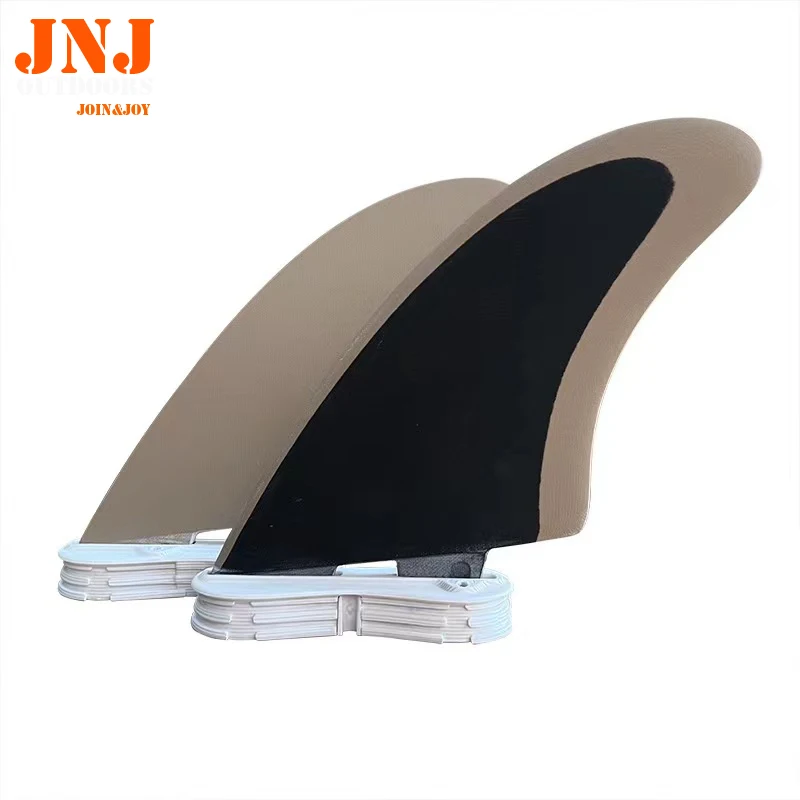 JNJ-FCS II Finished Surfboard, Twin Fins Made of Fiberglass Panel, 5.5 Inch, CNC