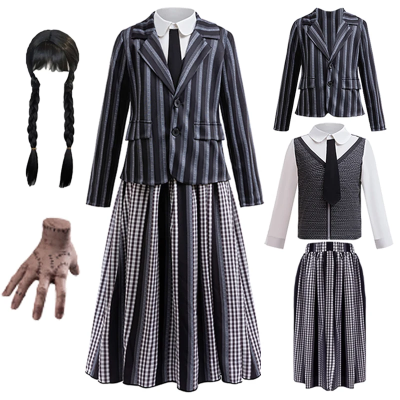 

New 2025 Black Costume Dress for Girls Cosplay Dress Kid Halloween Costumes Costumes Cosplay Party Dress with Accessories 4-12Y