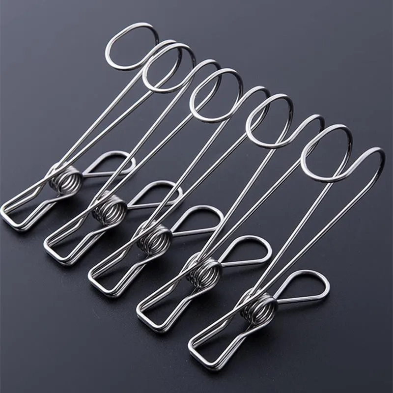 10 Stück lange Metall-Kleiderhaken mit Haken, geeignet für den Außenbereich, die Küche und das Büro.