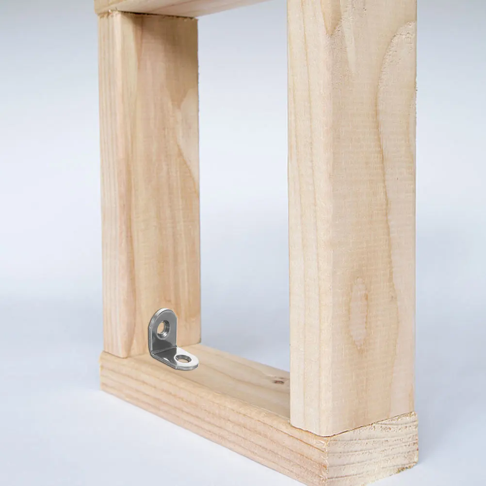 

12pcs Stainless Steel Corner Brackets 90 Degree L Brackets Small Metal Bracket For Wood Shelf Reinforcement Heavy Duty Diy