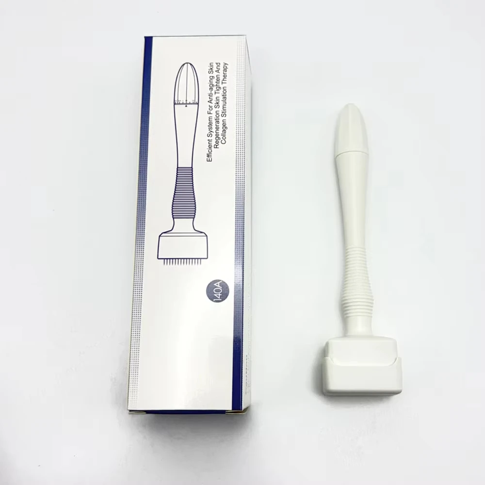 140A Derma Stamp Microneedling Face Roller Massager Adjustable Titanium Needle Length Skincare Beard Growth Scalp Hair - view 5