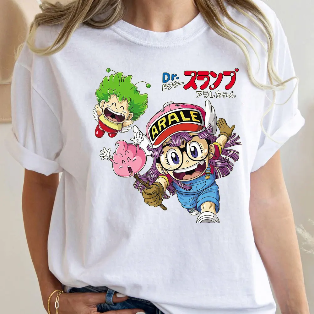 Anime Dr.Slump Y2k Shirts Sunmmer T Shirt Arale Designer Harajuku Graphic Clothing Female Casual Tee Cotton Tops Kawaii Clothes