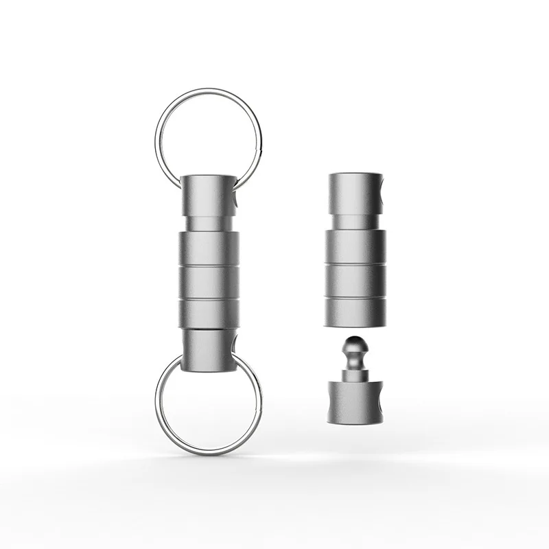 

MINI Titanium alloy hanging buckle outdoor EDC portable self-locking universal steering car key chain waist hanging