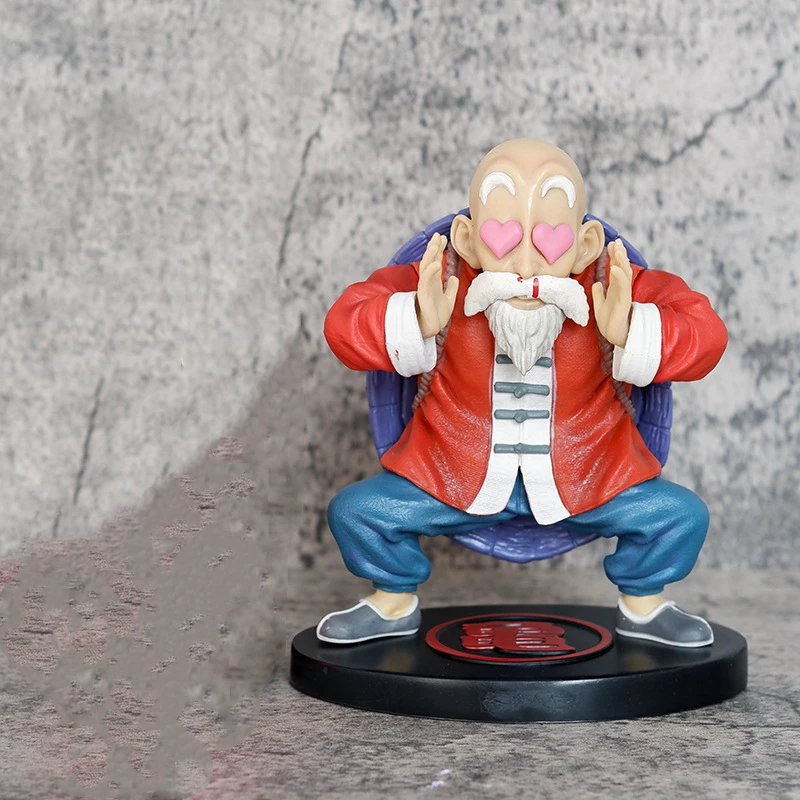 Cute Anime Dragon Ball Z Master Roshi PVC Action Figure Kame Sennin Statue Collectible Model Kids Toys Doll Gifts 16cm