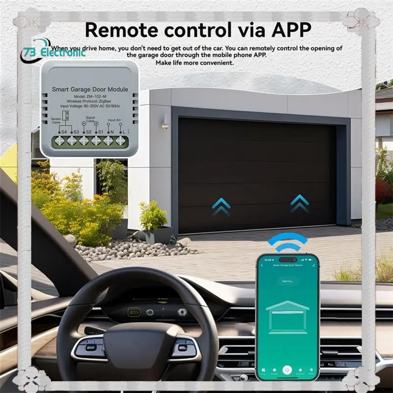 24-Stunden-Lieferung Smart Life APP Ferngesteuerte Tuya Zigbee Garagentor-Controller-Modul Garagentoröffner Arbeit für Alexa Go