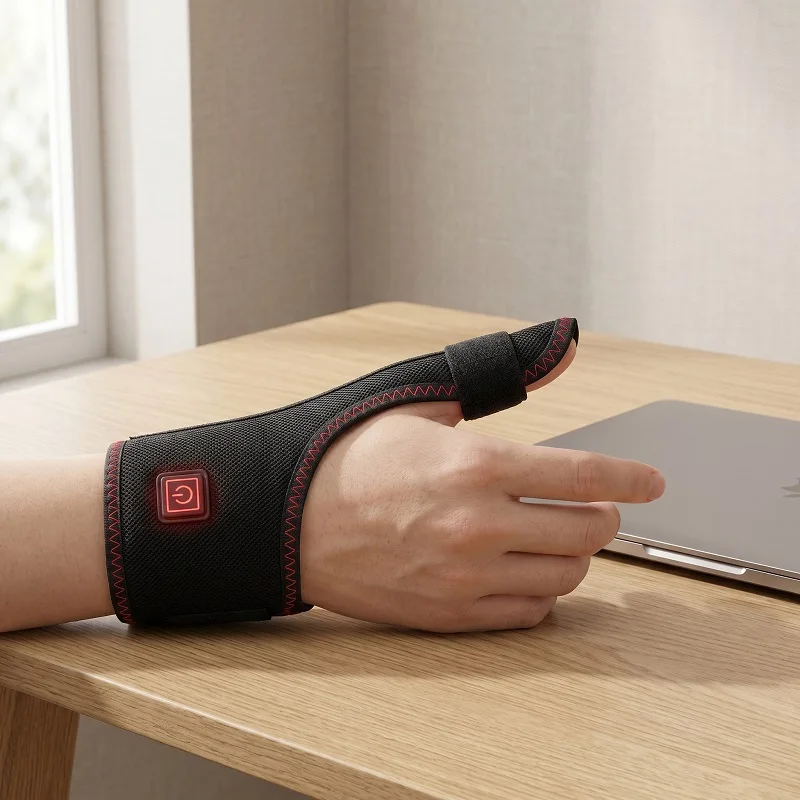 

Red Light Thumb Wrist Support Brace 3 Vibration Brace Electric Heated Finger Brace Thumb Stabilizer for Carpal Tunnel Relief