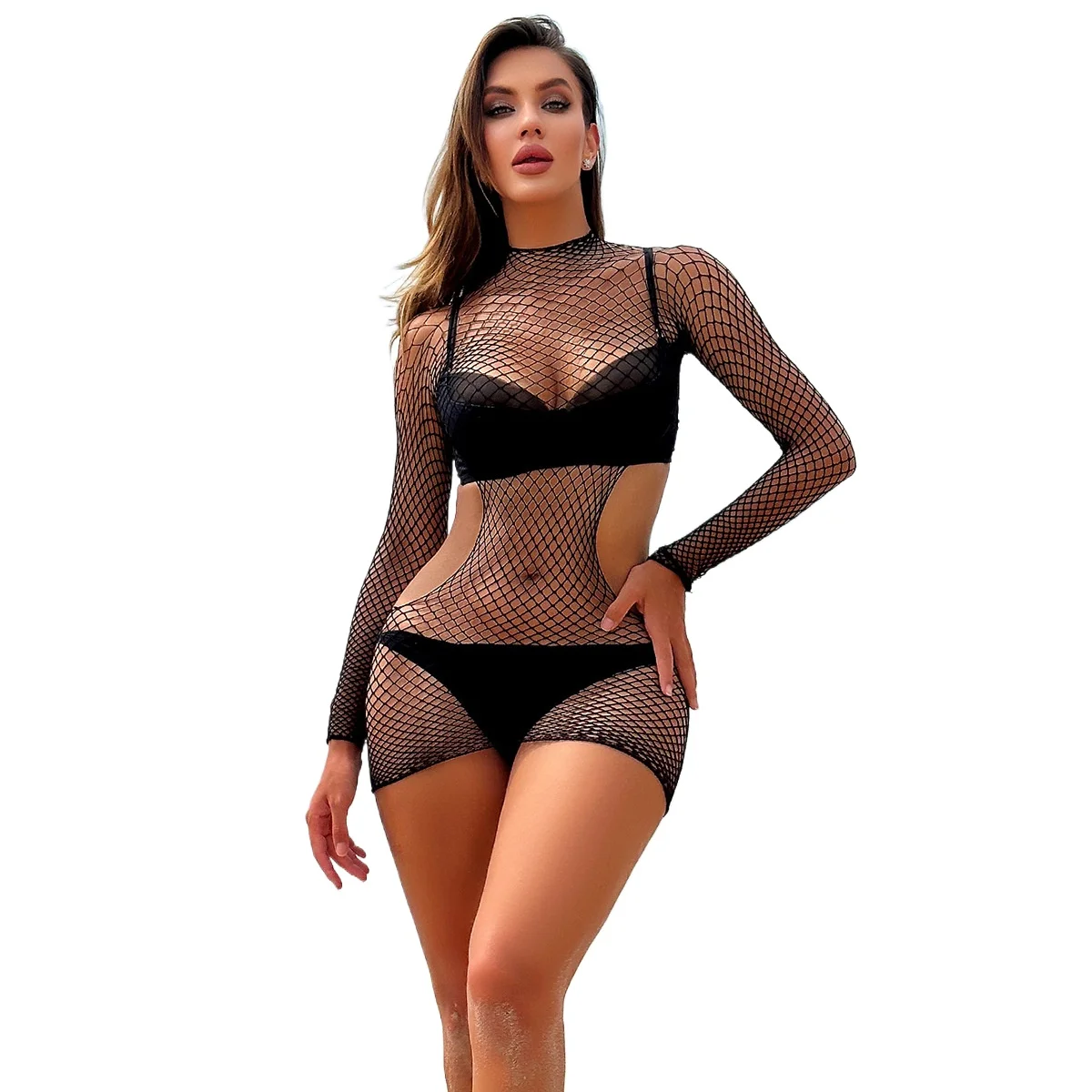 

Рыболовная сеть, эротическое нижнее белье, экзотическое облегающее платье для ночного клуба, женская сексуальная одежда, прозрачная короткая юбка из полой сетки