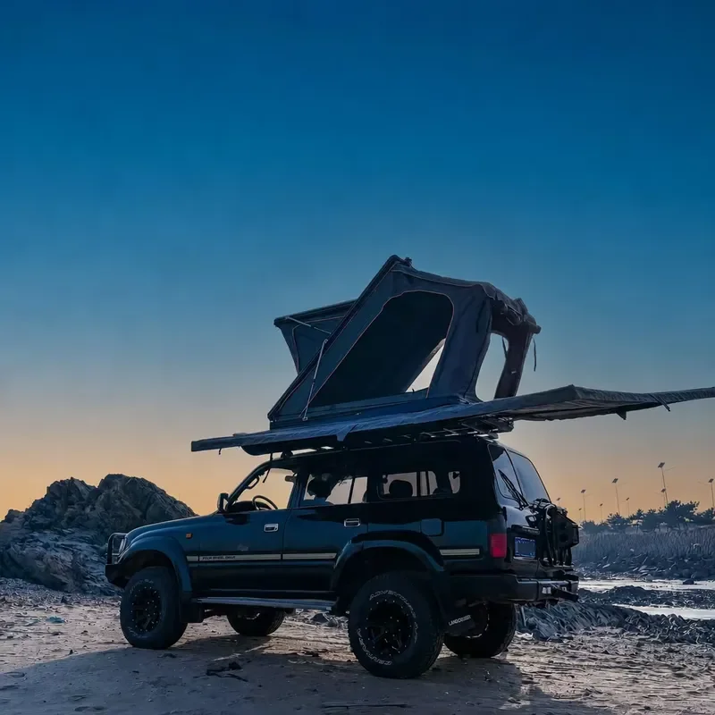TOP MOUNT X4 Automatic Pop Up Rooftop Tent with 420D Oxford Cover for Overland Adventure Camping