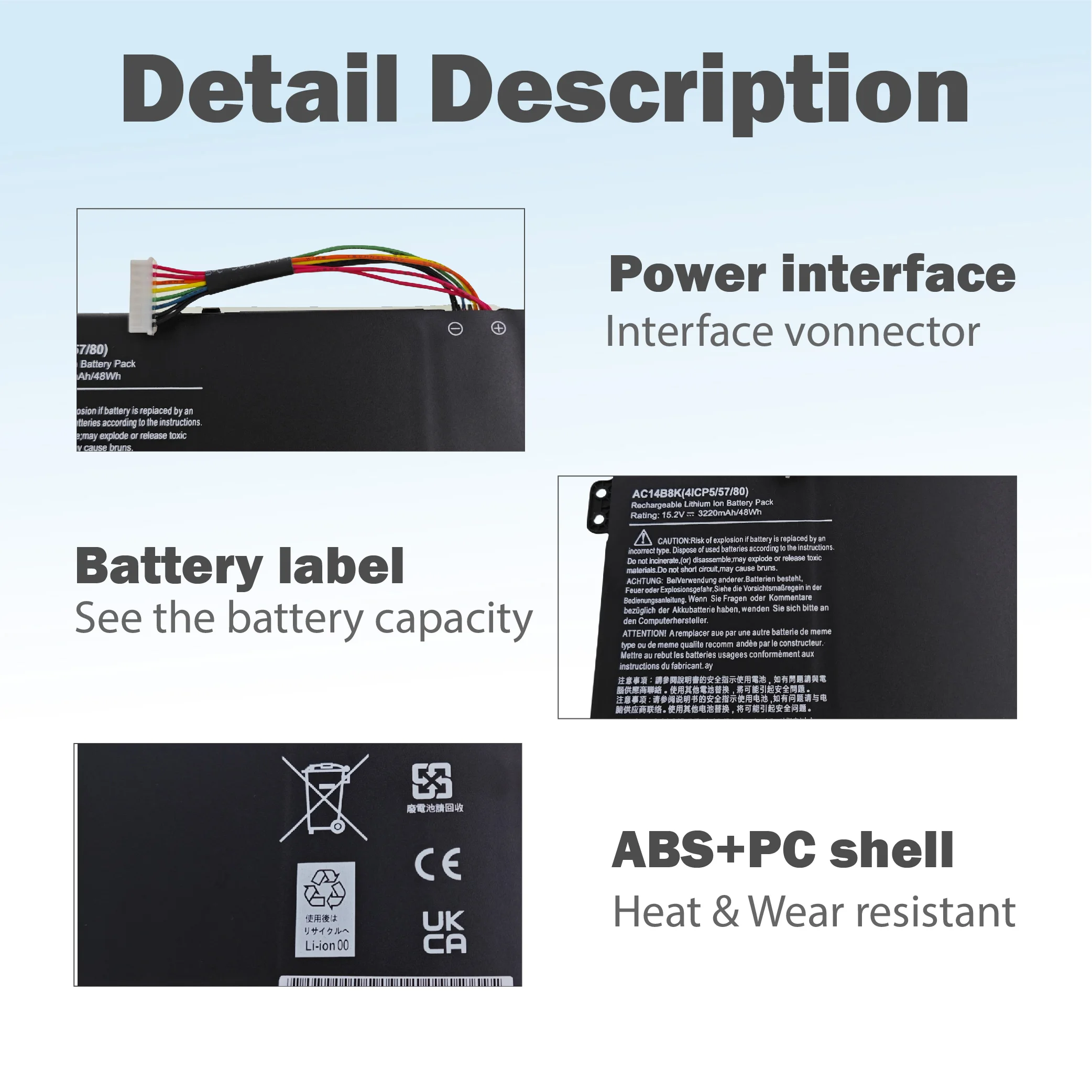 AC14B8K AC14B3K Bateria do laptopa Acer Aspire R5-571T R5-571TG S14 CB3-511 Swift 3 3S F314-51 E5-77 SF314-51 R 11 R3-131T S14