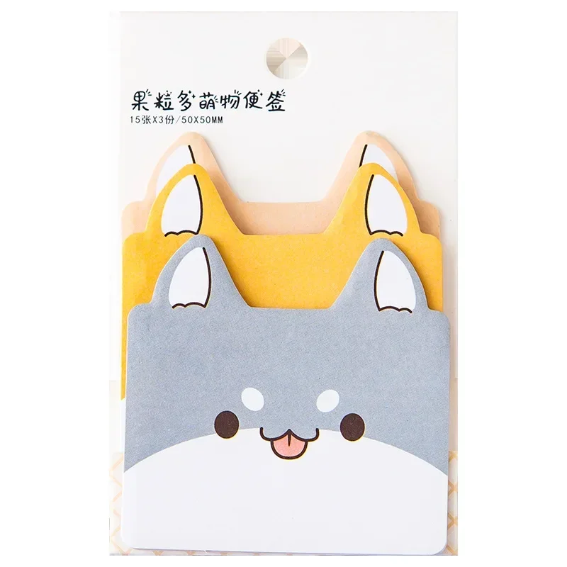 1pc Cute Animal Writing Pads Notes Sticky Notes 45 Sheets Kawaii 3 Layers Memo Pads Kids Paper Stationery