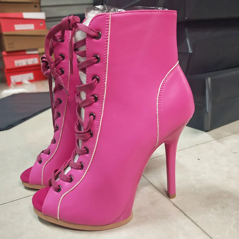 Leather Pump Dance Heels With Platform 11cm 9.5cm Stable Whole Heels Black Pink Customized Color and Logo Party Dance Shoes