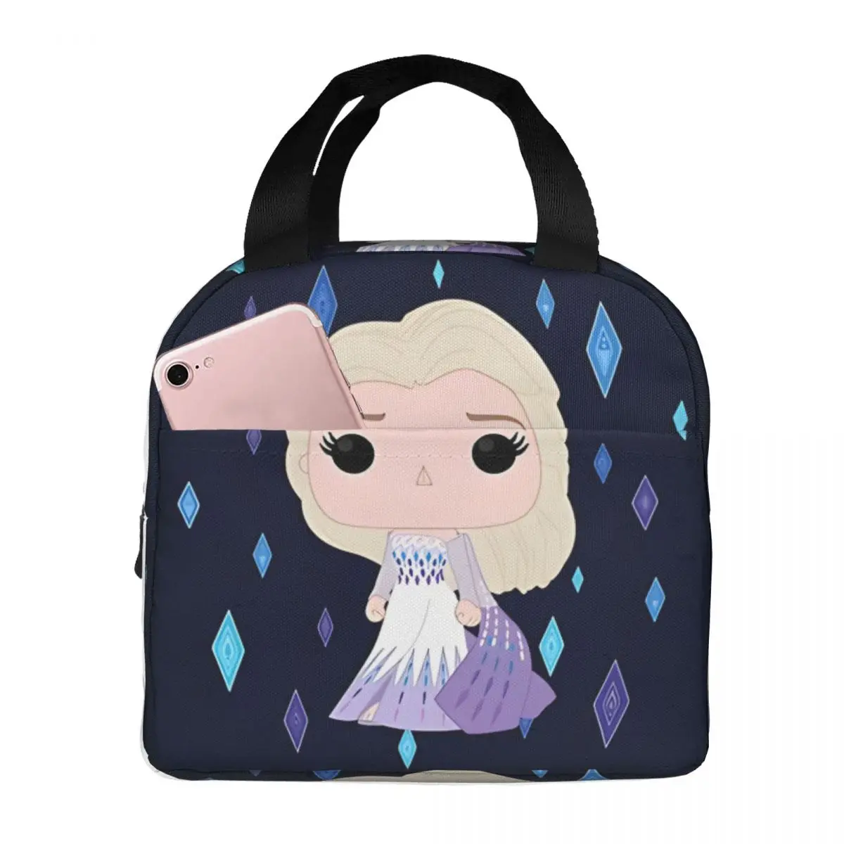 Leakproof Insulated Girl Kid Disney Frozen Travel Storage Bags Strengthen Handles Funko Elsa Hiking Bento Boxes