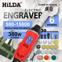 HILDA 380W Electric Straight Grinder 6 Variable Speeds Cleaning Machine Grinder Sander Polisher Ceramic Tile Beauty Sewing Tool