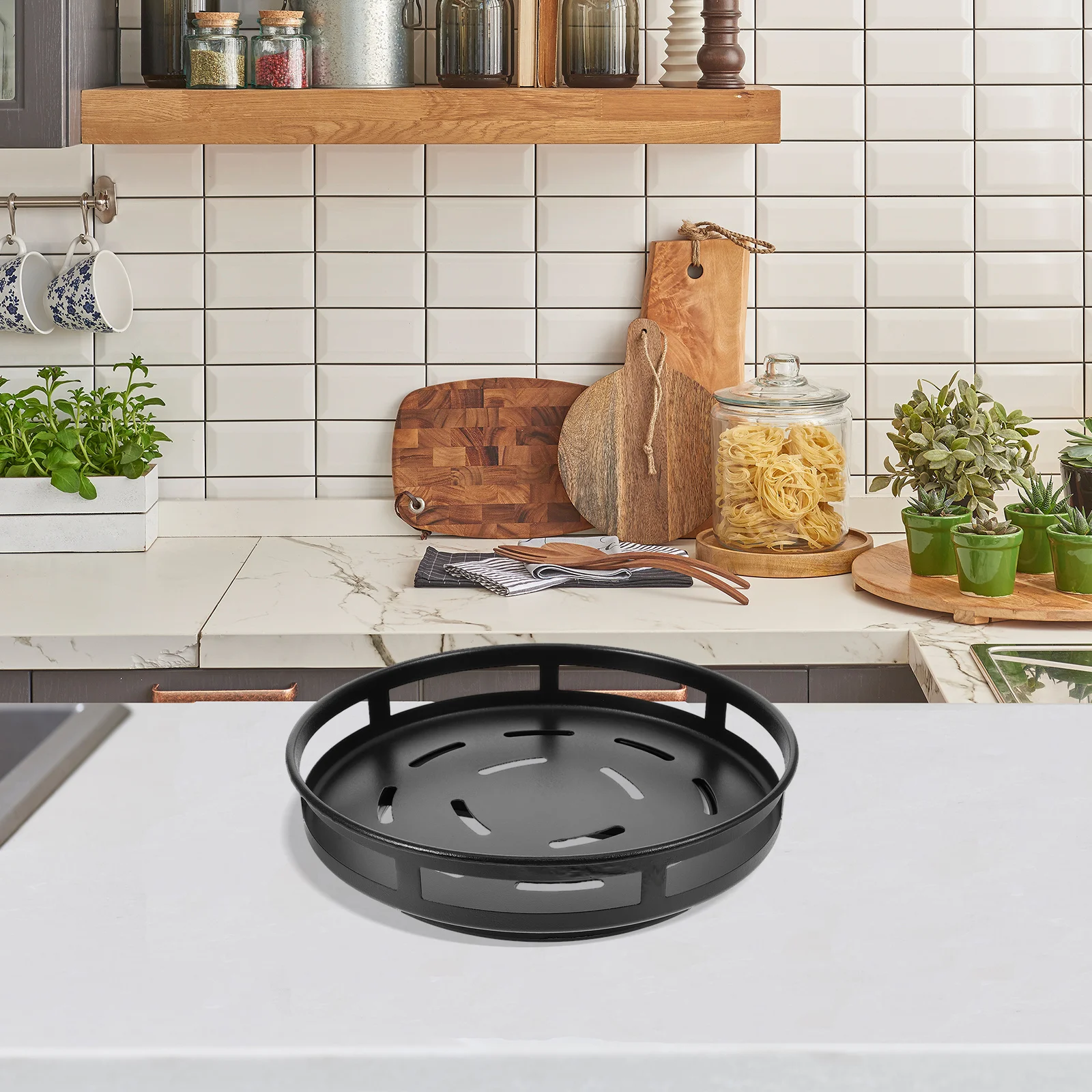 

Turntable Organizer Spice Storage Container Cabinet Organizer Rotating Kitchen Spice Rack Large Capacity Creative Design Home