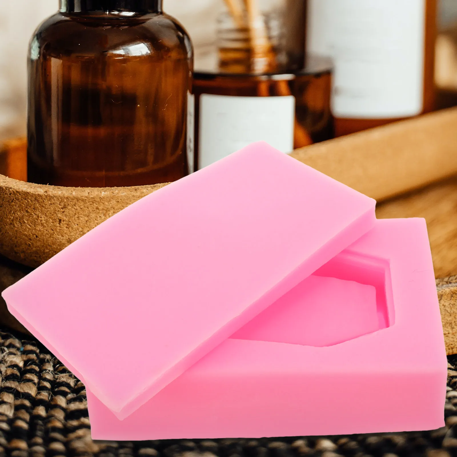 

4pcs Cross Mold 3D Halloween Coffin Silicone C Soap Making Nonstick Washable Reusable Clear Textured