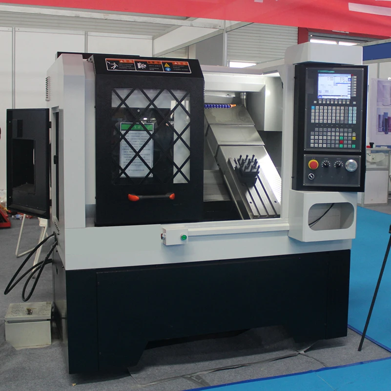 High Precision Slant Bed Cnc Turning Center TCK40 2 Axis Mini Horizontal Slant Bed Cnc Lathe Machine