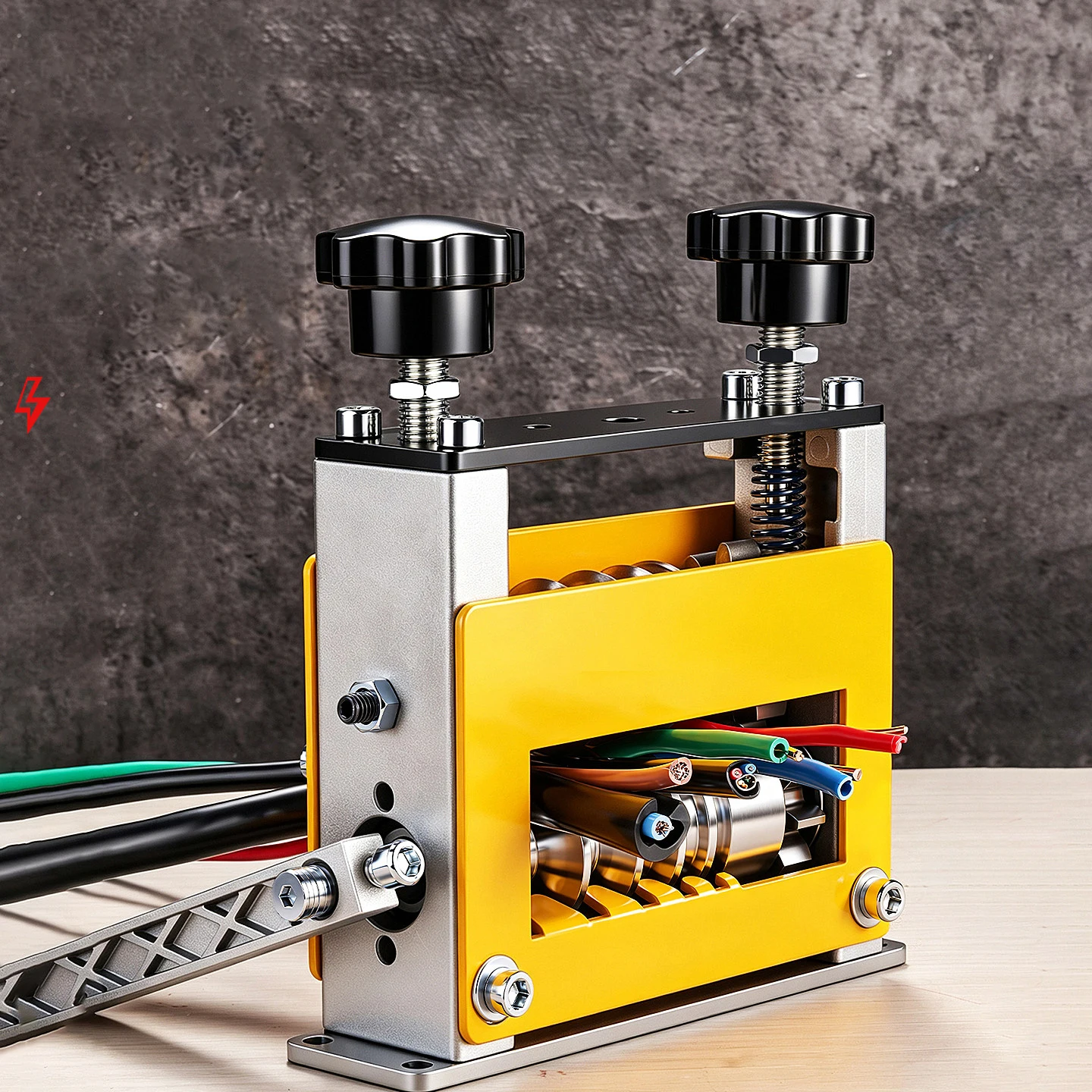Manual Dual Drive Wire Stripper Machine 10 Holes Hand Crank Electric Drill Cable Copper Wire Stripping Tool For Wire 1-17mm