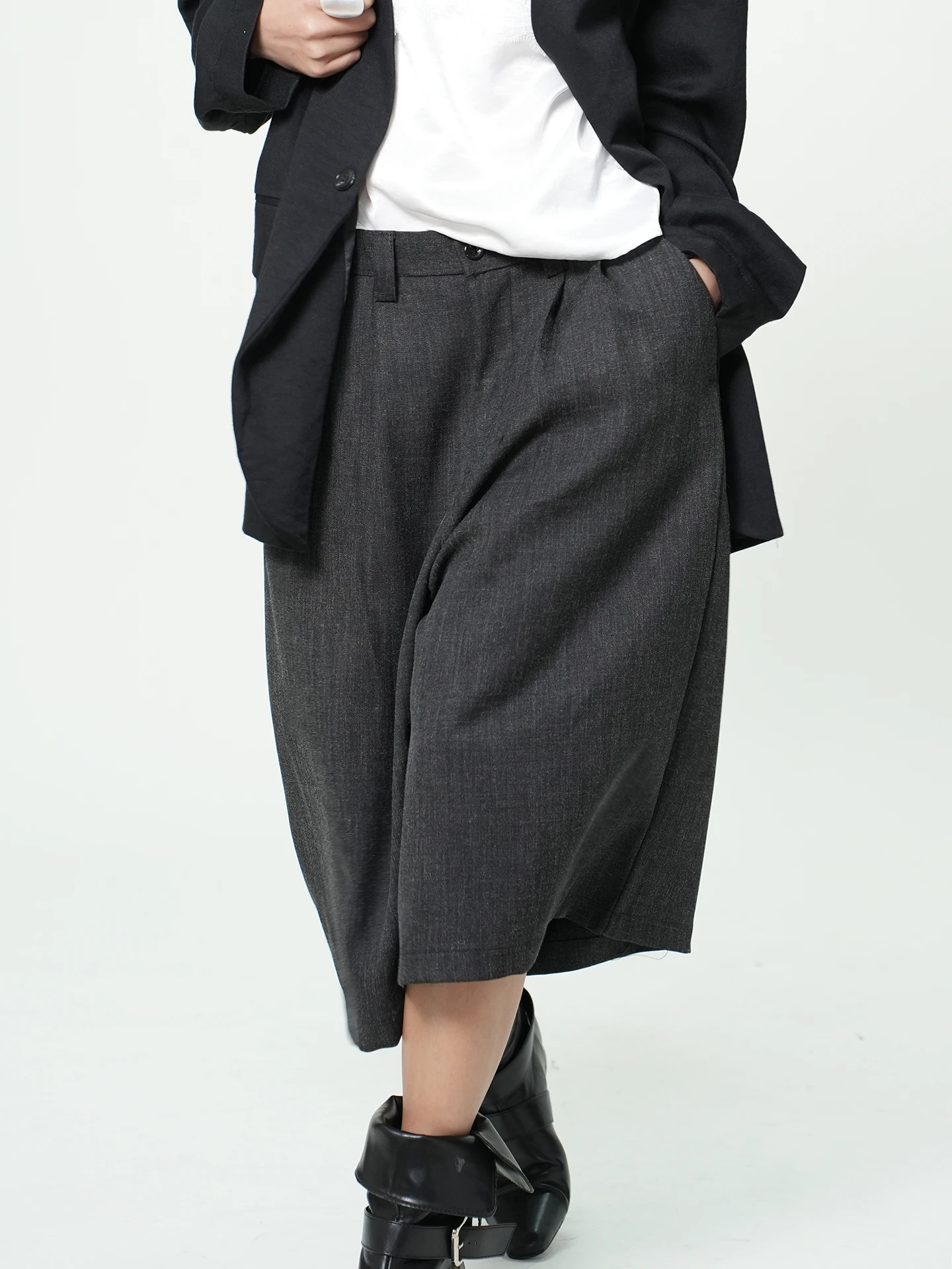 

Airroom Unisex Retro Minimalist Low Waist Loose Casual Pants Wide Leg mid Length Summer Basic Comfortable Commute Style