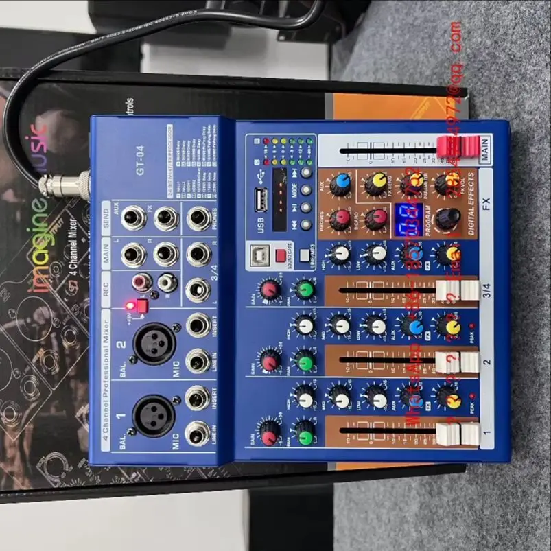 2026 4-channel small mixer reverb effect Bluetooth DSP home mini digital tuning spot quick release