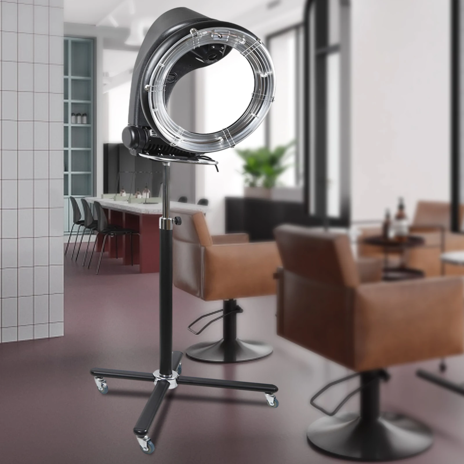 Intelligent Infrared Hair Dryer with Wheels Adjustable Height & Temperature Control Professional Home Barber Shop Accessories