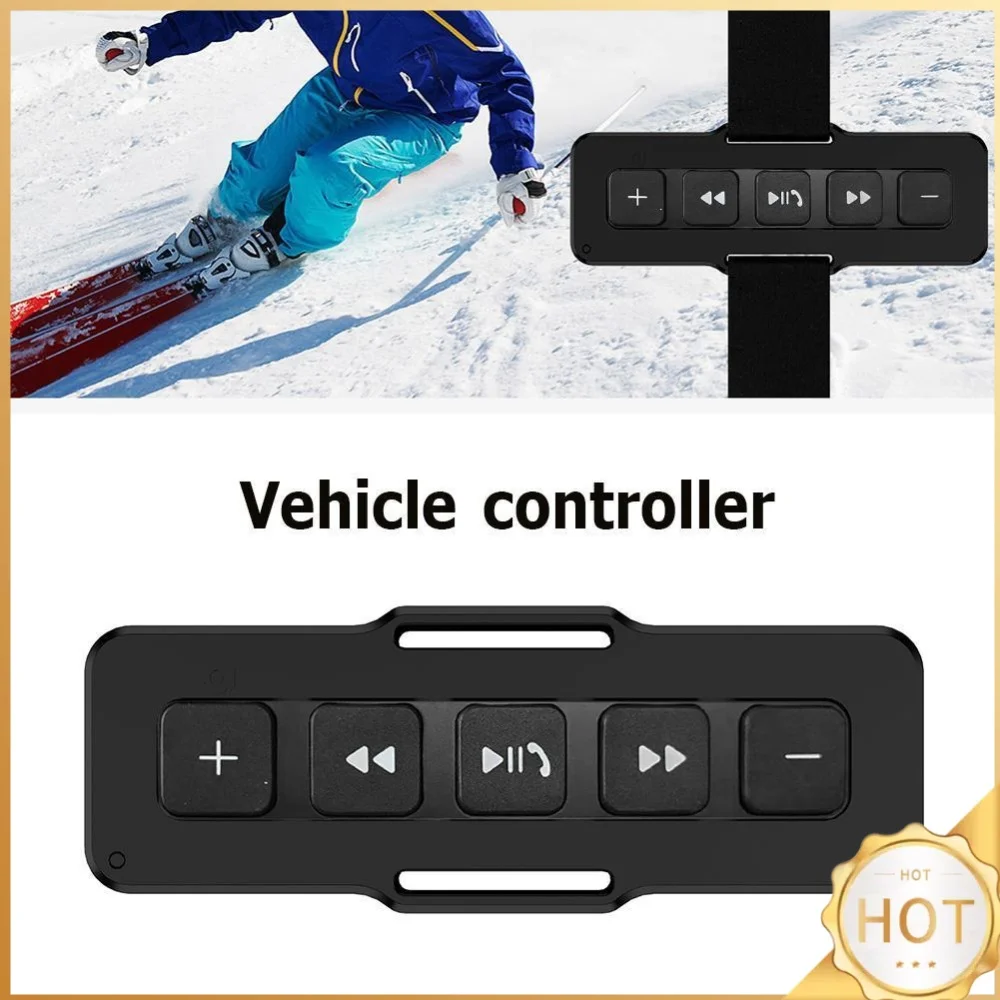 Remote Controller Bluetooth-Compatible 5 Keys Car DVD Music Player 450mAh Battery Car Steering Wheel MP3 Music Player Controller