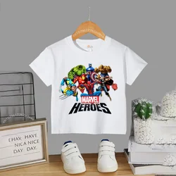 Super Hero Teen 100% Cotton T-shirt Kids Hulk Printed Casual Cotton T-shirt Comfortable short sleeve for boys and girls babies