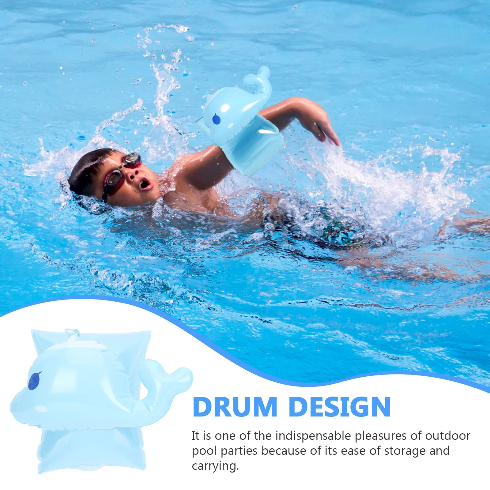 

2Pcs Cartoon Floating Armbands Inflatable Sleeves Thick PVC Durable Safe Swimming Pool Supplies Arm Floaties