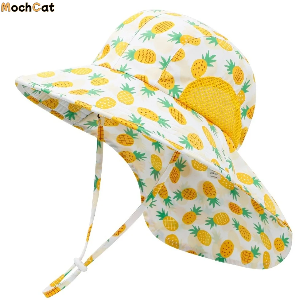 

Детская панама с дышащими сетчатыми вставками и мультяшным динозавром/цветочным узором, солнцезащитная шапка-шарф для мальчиков