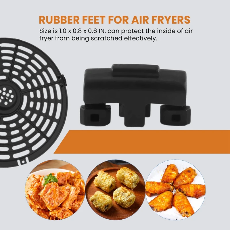 Rubber Feet For Instant Vortex COSORI Dreo Air Fryers,4 PCS Premium Rubber Bumpers,Rubber Anti-Scratch Protective Covers