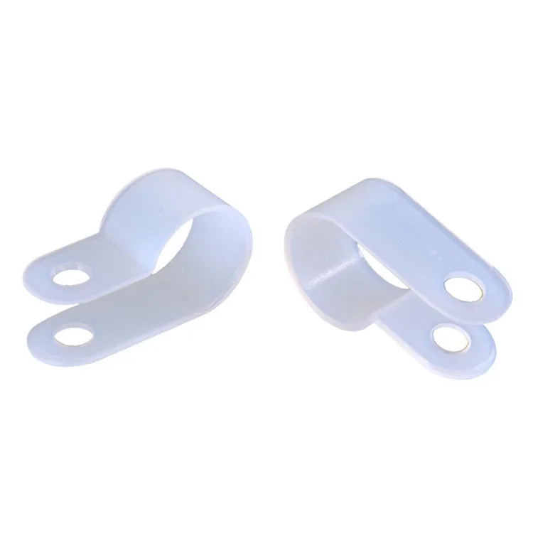 100pcs 3.3mm white wire clip insulation card U type wire clip fixed plastic clip wiring fixed Cable clips