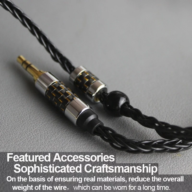 4.4mm Balance 8 Core cable for TRN BA15 VXPRO TA2 BA8 V90s X7 Cable with MIC Earphones OCC Silver Plated Upgrade 2.5