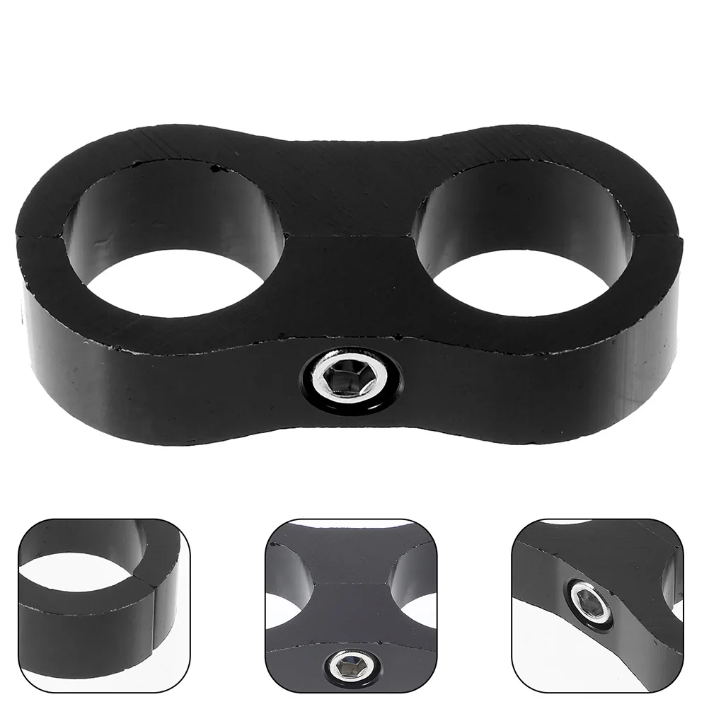 

4pcs Aluminum Alloy Hose Clamps Dual Hole Fuel Line Mounting Clips For Automotive Repair Pipe Fixing Tool Durable Clamps