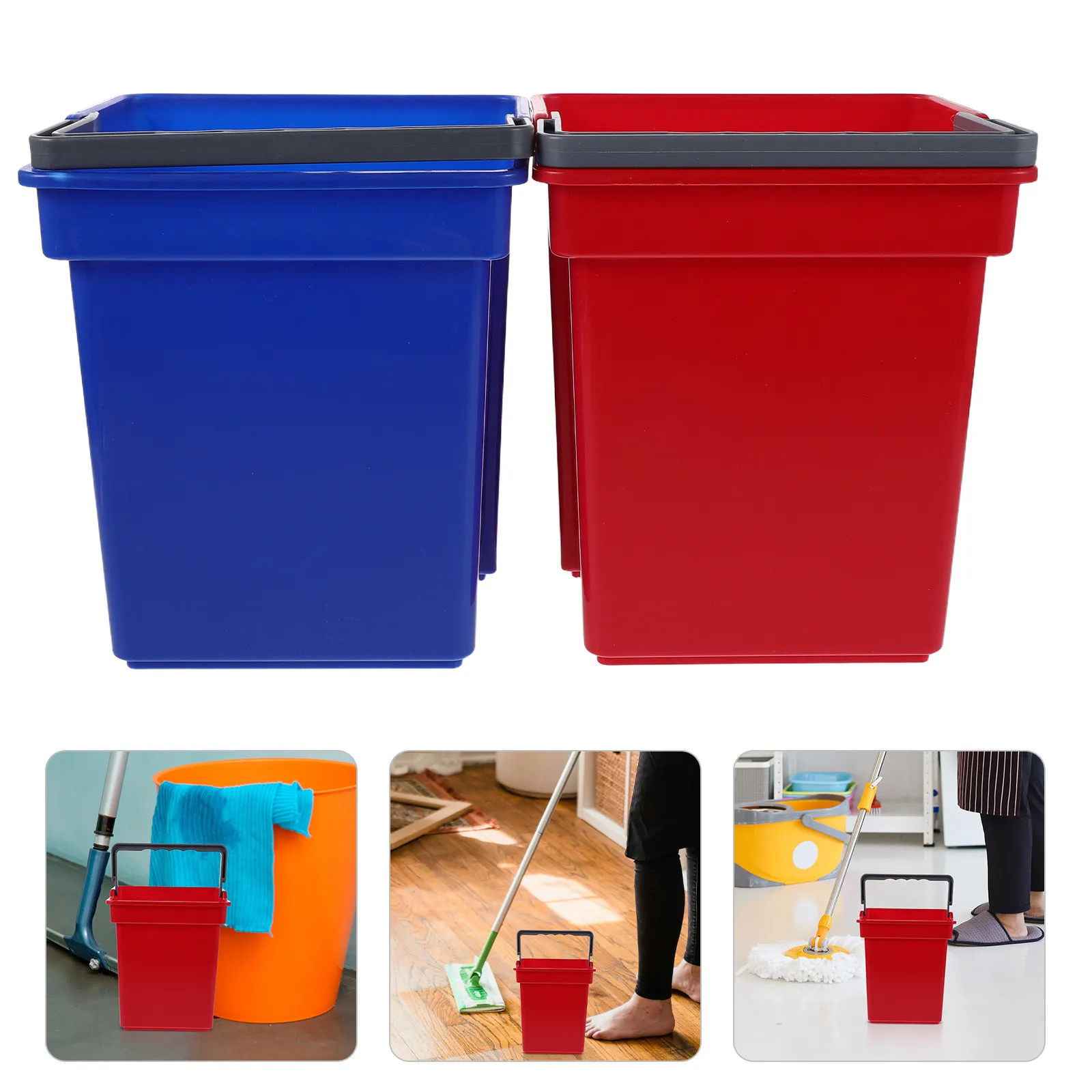 

Large Trash Bin Cleaning Cart Rust-Resistant Steel Frame Smooth Rolling Casters Ideal for Janitorial Services Facilities