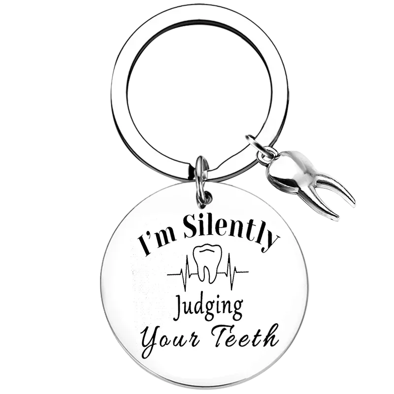 Cute Dentist Gift Dental Keychain Dental Assistant Gift Dental Hygienist Gift Key Chain Pendant Jewelry Dentist Thank You Gifts