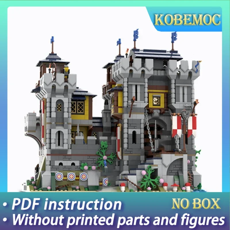 

Medieval Castle Model Moc Building Bricks Black Falcon Knight's Fortress Technology Blocks Gift Christmas Toys DIY Sets Assembly