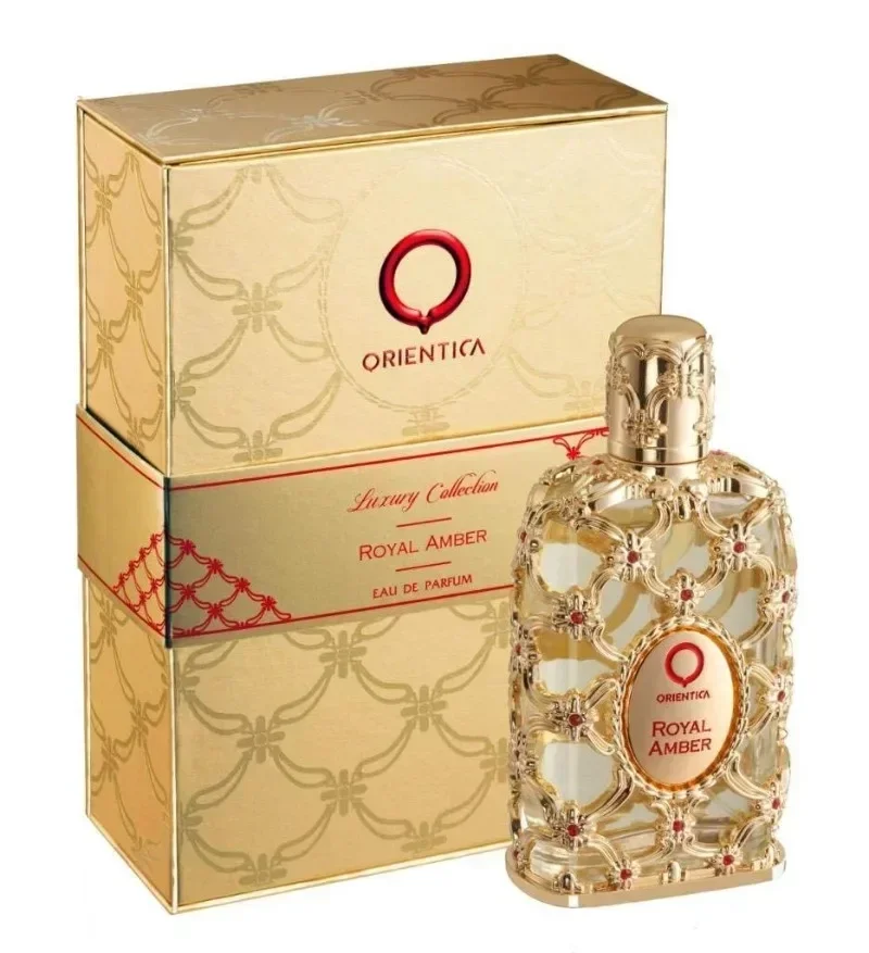 مجموعة Orientica الفاخرة الأصلية من Royal Amber مجموعة بخاخ عطر أو دو سبلاش تدوم طويلاً للجنسين 80 مل