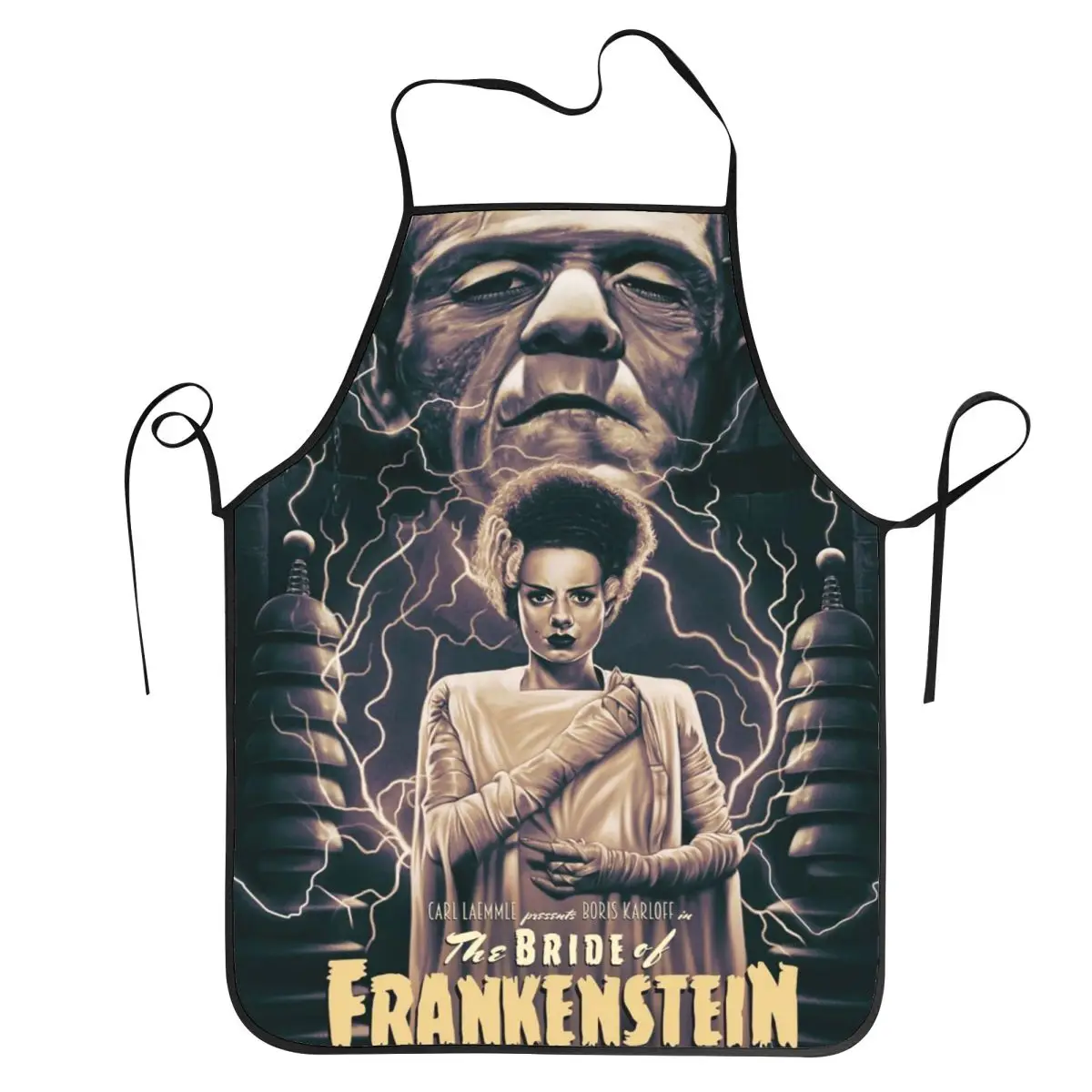 The Bride Of Frankenstein Poster Horror Movie Apron Chef Baking Tablier Bib Kitchen Cleaning Pinafore for Women Men Painting