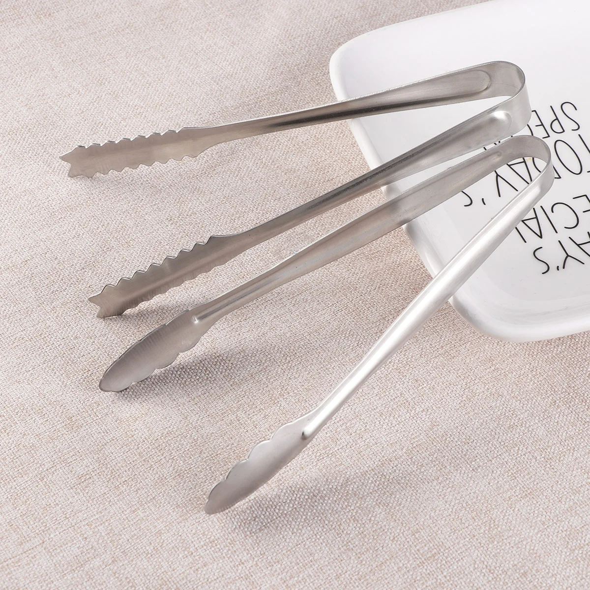 Mini pinzas de acero inoxidable de 15cm, 4 Uds., Clip versátil para cubitos de hielo, suministros para fiesta en casa, Camping, pinzas para servir alimentos