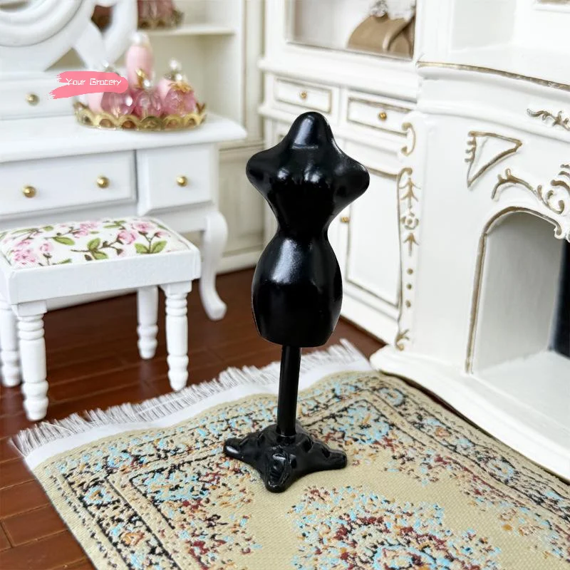 حامل عارضة أزياء مصغر لـ 1/12 دمية مشهد الخياطة ملحق المشهد الصغير زخرفة الاطفال التظاهر اللعب لعبة هدية #2