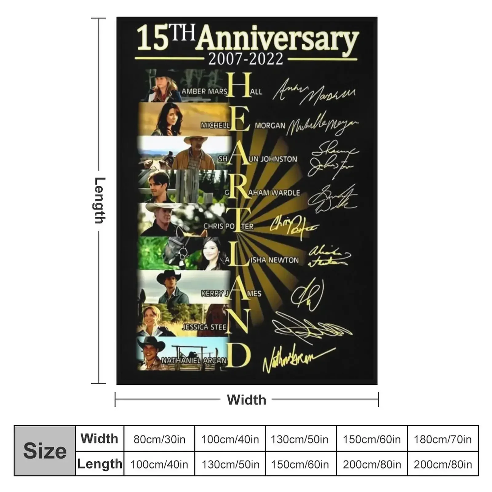 Heartland 15 Years , 15th Anniversary 2007-2022 H??rtl?nd signatures Throw Blanket sofa bed warm for winter Soft Big Blankets