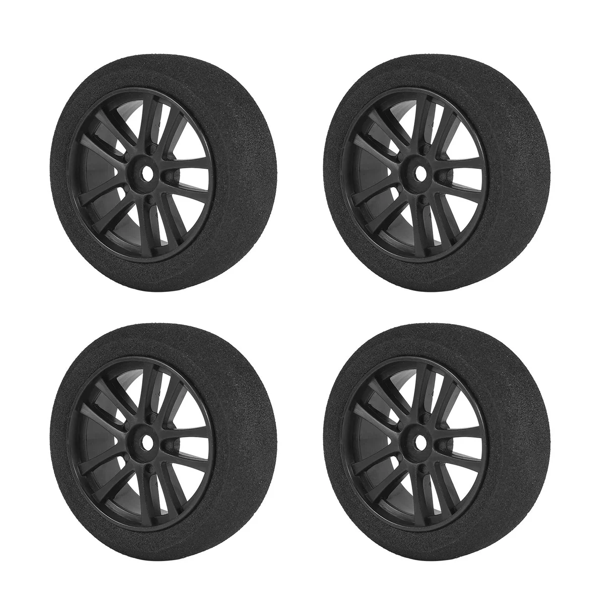 4Pcs 66mm Foam Tire Sponge Tyre Wheel Rim Set for Wltoys 144001 124016 124017 124018 124019 104001 RC Car Upgrade Parts