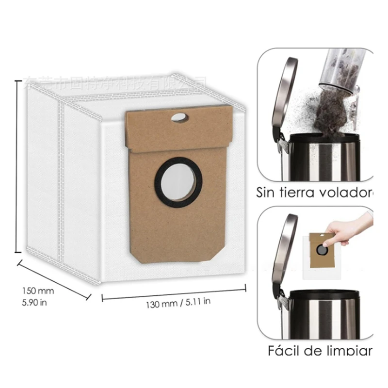 A44F-10 sacchetti per aspirapolvere di ricambio compatibili con Conga11090/Haier H11/Yunmi Alpha3pro sacchetto di raccolta polvere non tessuto