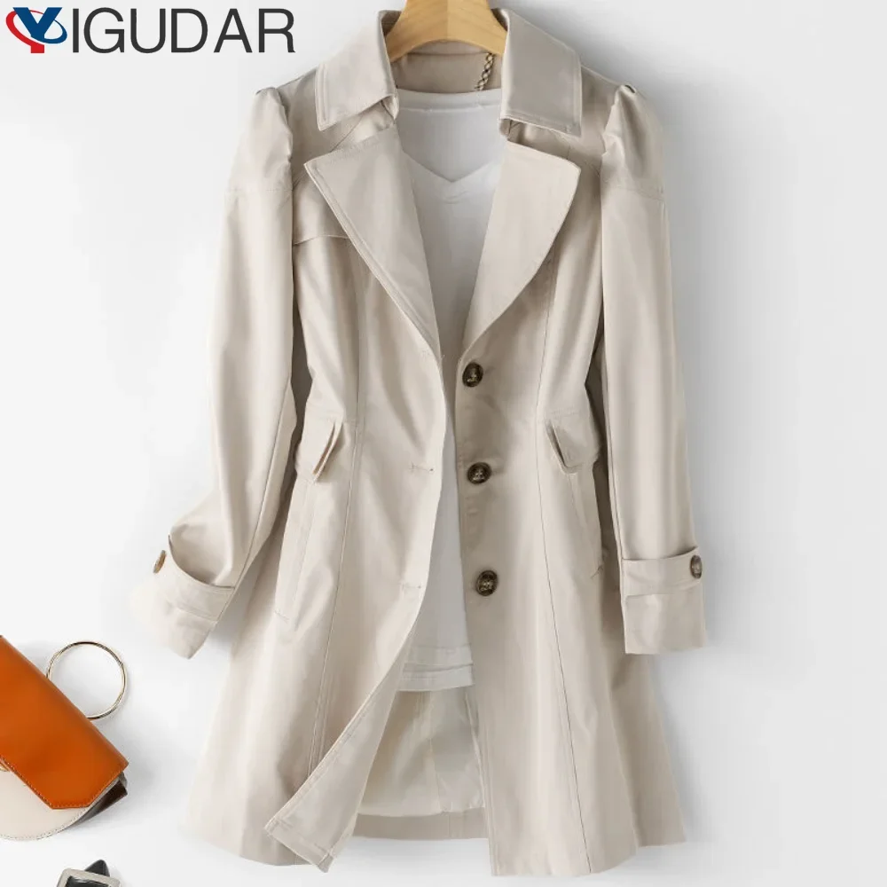 

Casual Loose Hooded Trench Jacket Drawstring Women Windbreaker Korean Fashion Spring Streetwear Coats clothes for women y2k