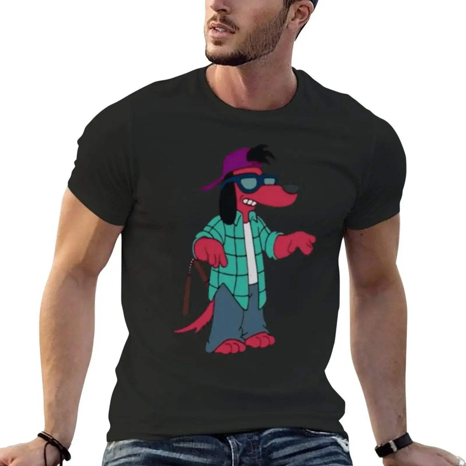 

poochie classic design T-Shirt man clothes rapper graphic tees cute clothes fitted t shirts for men