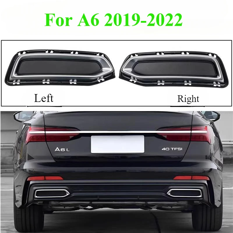 

Авто задний глушитель, задняя крышка горловой трубы, замена накладки для Audi A6 SLINE S-LINE S6 C8 Avant 2019 2020 2021 2022