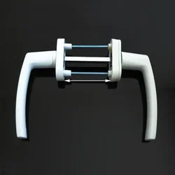 Plastic Steel double-sided Door Handle lock sliding push door handle 53-63MM