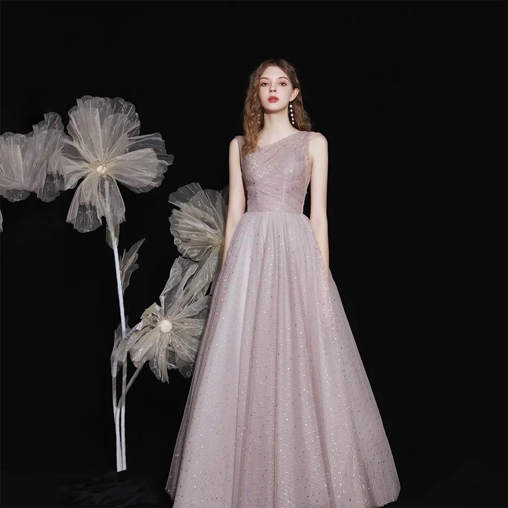 

Elegant Tulle Evening Dresses for a Wedding Party Women Luxury Robe Formal Long Suitable Request Occasion