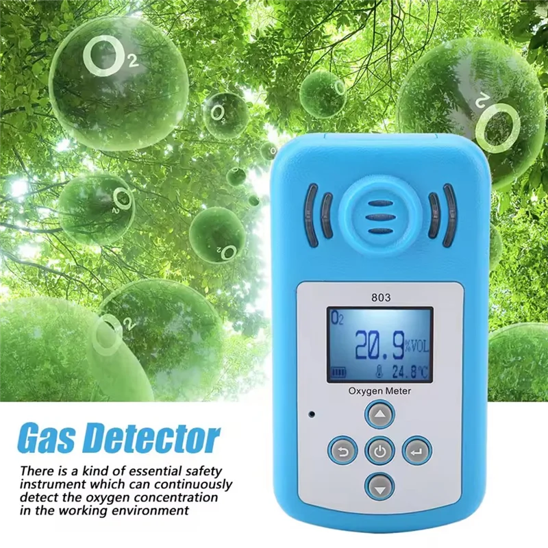 

ABAH-Oxygen Gas Leak Detector 803 Blue Digital Display Oxygen Gas Detector 803 Operating Temperature 10- + 50° C