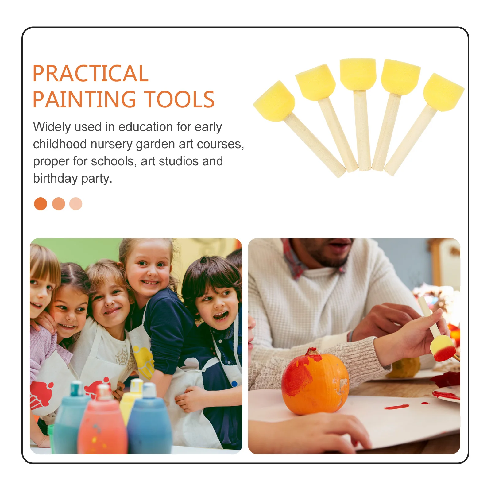 

20 Pcs Toddler Paint PAINTING BRUSH s Brushes Graffiti Sponge Supplies