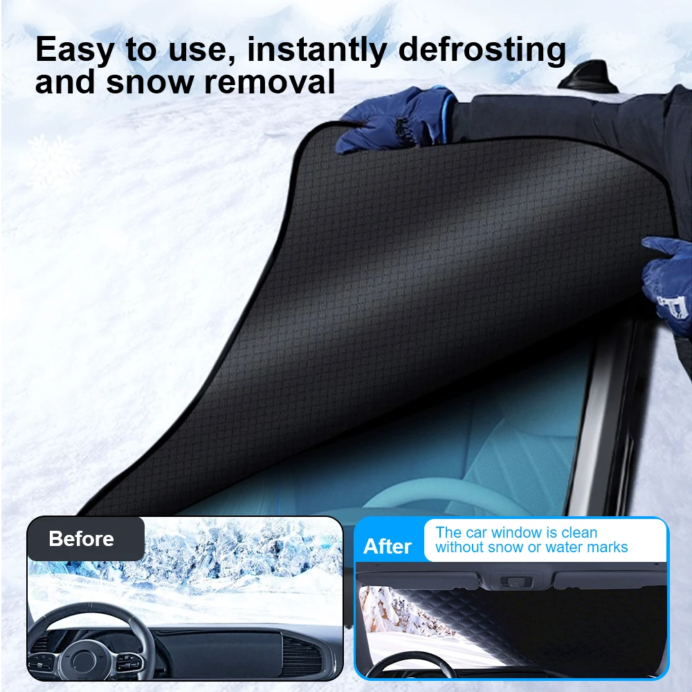 Winter Universal Snow Blocking Car Snow Cover Waterproof Exterior Covers For SUV Pickup MPV Windshield Automobile Sunshade